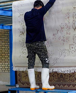 گرم خانه یا سالن خشک کردن در قالیشویی غرب تهران